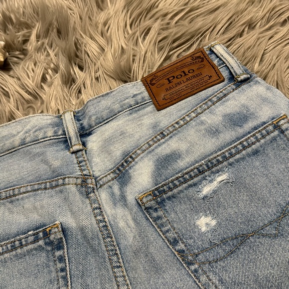 EUC RL Polo Crosby Short Denim Cutoff Shorts-Sz 26-77% Cotton-Raw Hem-Distressed - Picture 11 of 16